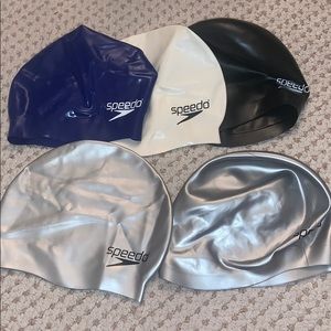 5 great condition SPEEDO caps